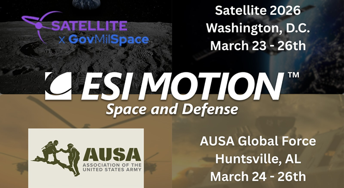 ESI Motion Showcases Control and Power Tech at Satellite 2026 and AUSA Global Force 2026